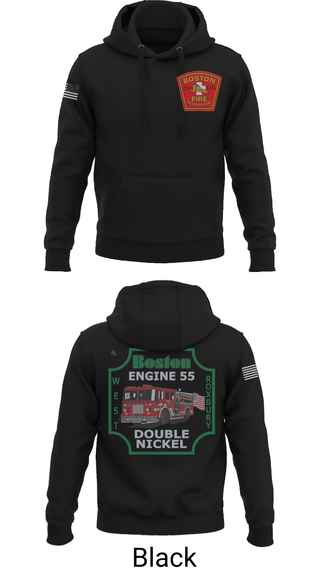 Hoodie, Boston Fire Department Engine 55, , Teamtime, Team time, sublimation, custom sports apparel, team uniforms, spirit wear, spiritwear, sports uniforms, custom shirts, team store, custom team store, fundraiser sports, apparel fundraiser