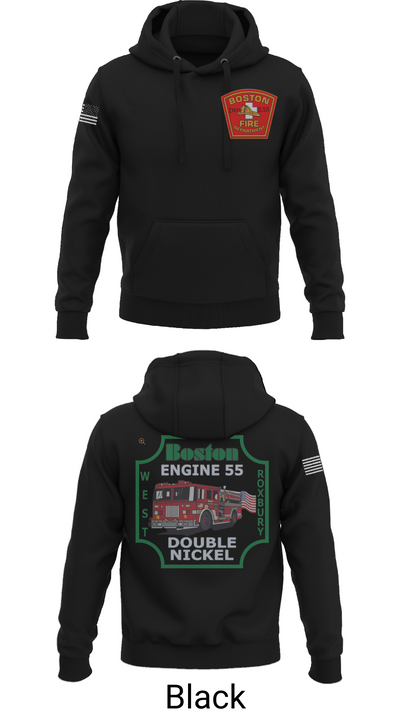 Boston Fire Department Engine 55 92329378 Hoodie - 38