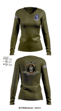 1-77 AR A Co. 43528824 Women's Long Sleeve V-neck Shirt - 102