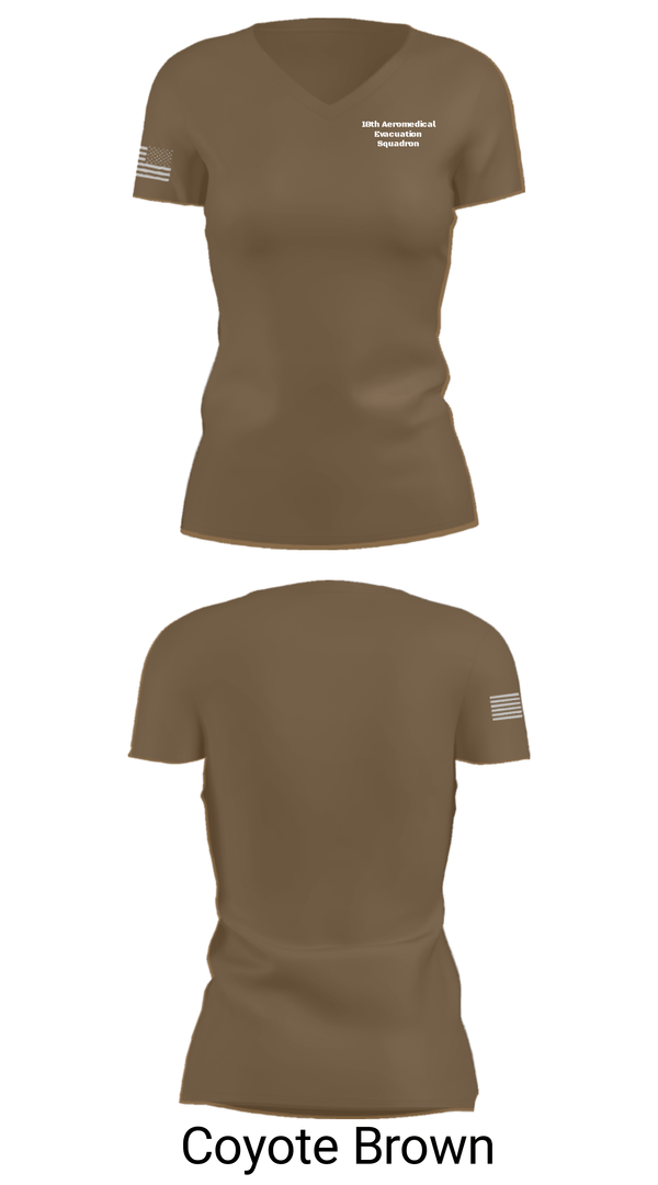 Womens Short Sleeve Vneck Shirt, 18th Aeromedical Evacuation Squadron, Air Force, Teamtime, Team time, sublimation, custom sports apparel, team uniforms, spirit wear, spiritwear, sports uniforms, custom shirts, team store, custom team store, fundraiser sports, apparel fundraiser