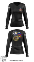 Submarine Group 7 N4 26045407 Women's Long Sleeve V-neck Shirt - 3