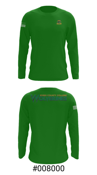 Long Sleeve Performance Shirt, Essex County College Track and Field, Track & Field, Teamtime, Team time, sublimation, custom sports apparel, team uniforms, spirit wear, spiritwear, sports uniforms, custom shirts, team store, custom team store, fundraiser sports, apparel fundraiser