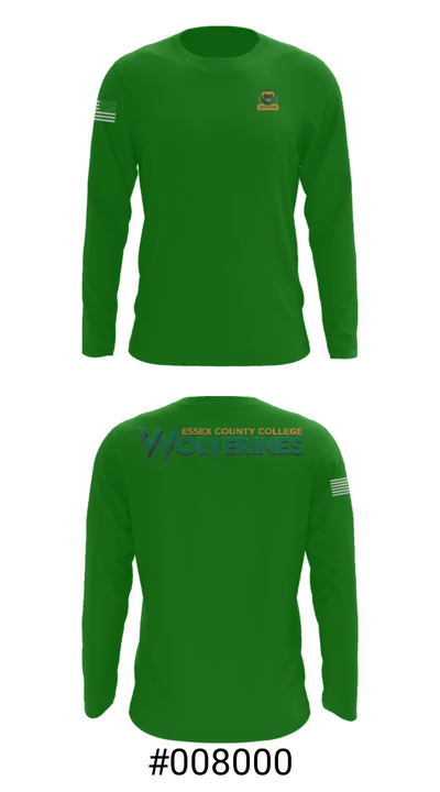Essex County College Track and Field 69472319 Long Sleeve Performance Shirt - 18