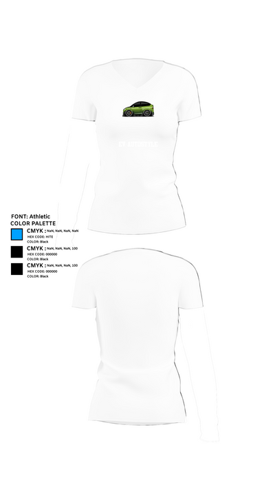 EV AutostyleEV Autostyle 25310050 Women's Short Sleeve V-neck Shirt - 18