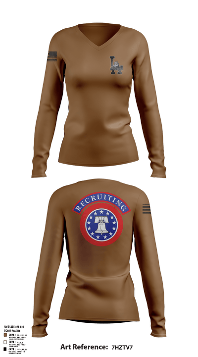 10th SFG(A) 89775872 Women's Long Sleeve V-neck Shirt - 1