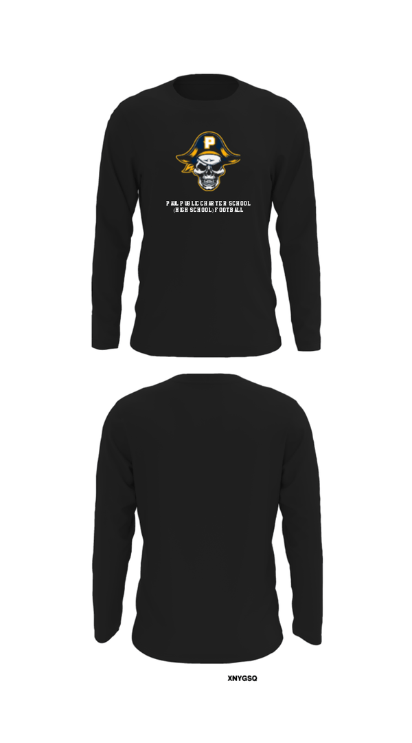 Long Sleeve Performance Shirt, Paul Public Charter School (High School) Football, Football, Teamtime, Team time, sublimation, custom sports apparel, team uniforms, spirit wear, spiritwear, sports uniforms, custom shirts, team store, custom team store, fundraiser sports, apparel fundraiser