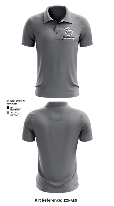 David Douglas High School Swimming 22345168 Short Sleeve Performance Polo - 5