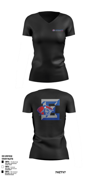 Womens Short Sleeve Vneck Shirt, Estacado High School Cheer, Cheer, Teamtime, Team time, sublimation, custom sports apparel, team uniforms, spirit wear, spiritwear, sports uniforms, custom shirts, team store, custom team store, fundraiser sports, apparel fundraiser