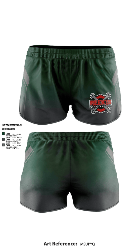 Women's Shorts, Peeks Performance, , Teamtime, Team time, sublimation, custom sports apparel, team uniforms, spirit wear, spiritwear, sports uniforms, custom shirts, team store, custom team store, fundraiser sports, apparel fundraiser