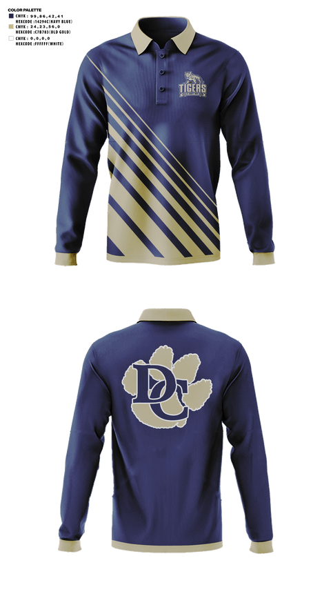Long Sleeve Performance Polo, Douglas County High School Golf, Golf, Teamtime, Team time, sublimation, custom sports apparel, team uniforms, spirit wear, spiritwear, sports uniforms, custom shirts, team store, custom team store, fundraiser sports, apparel fundraiser