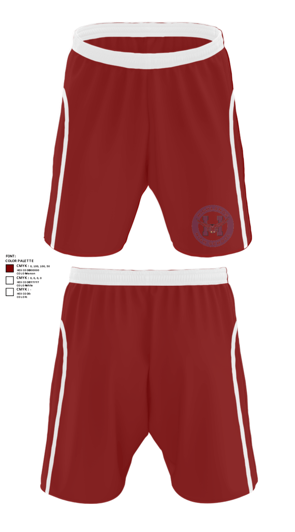 Athletic Shorts With Pockets, Highlands High School, Spirit Store, Teamtime, Team time, sublimation, custom sports apparel, team uniforms, spirit wear, spiritwear, sports uniforms, custom shirts, team store, custom team store, fundraiser sports, apparel fundraiser