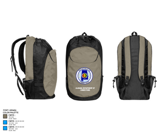 Gear Bag, Alabama Department of Corrections, Police, Teamtime, Team time, sublimation, custom sports apparel, team uniforms, spirit wear, spiritwear, sports uniforms, custom shirts, team store, custom team store, fundraiser sports, apparel fundraiser