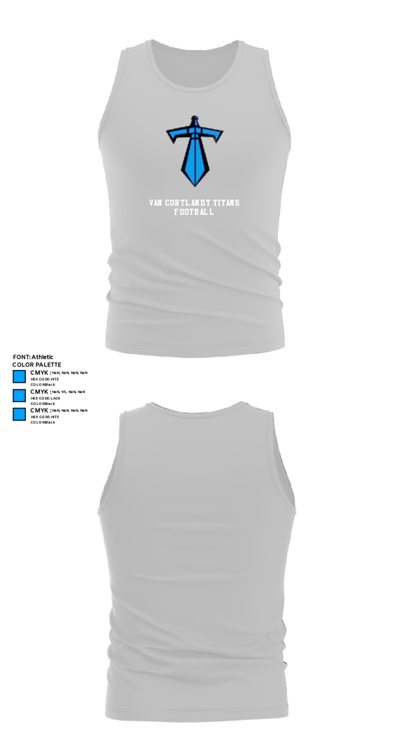 Tank Top, Van Cortlandt Titans Football, Football, Teamtime, Team time, sublimation, custom sports apparel, team uniforms, spirit wear, spiritwear, sports uniforms, custom shirts, team store, custom team store, fundraiser sports, apparel fundraiser