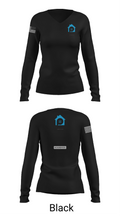 Investy 11461378 Women's Long Sleeve V-neck Shirt - 35