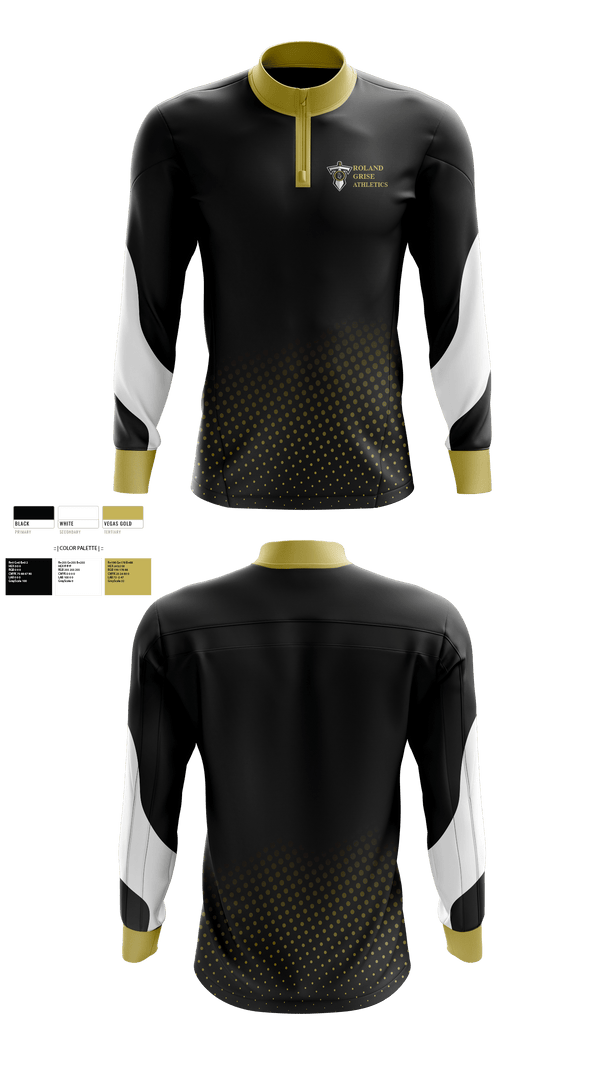 Quarter Zip Jacket, Roland Grise Athletics, Spirit Store, Teamtime, Team time, sublimation, custom sports apparel, team uniforms, spirit wear, spiritwear, sports uniforms, custom shirts, team store, custom team store, fundraiser sports, apparel fundraiser