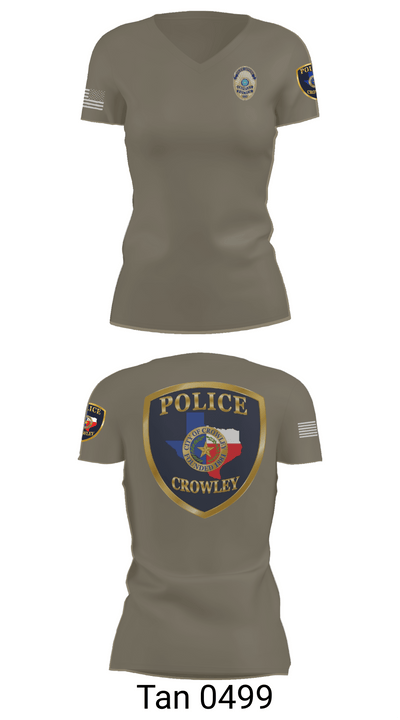 Crowley Police Department 8097883 Women's Short Sleeve V-neck Shirt - 65