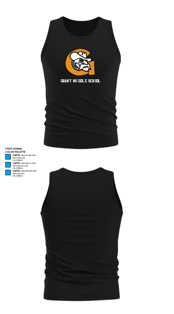 Tank Top, Grant Middle School, Spirit Store, Teamtime, Team time, sublimation, custom sports apparel, team uniforms, spirit wear, spiritwear, sports uniforms, custom shirts, team store, custom team store, fundraiser sports, apparel fundraiser