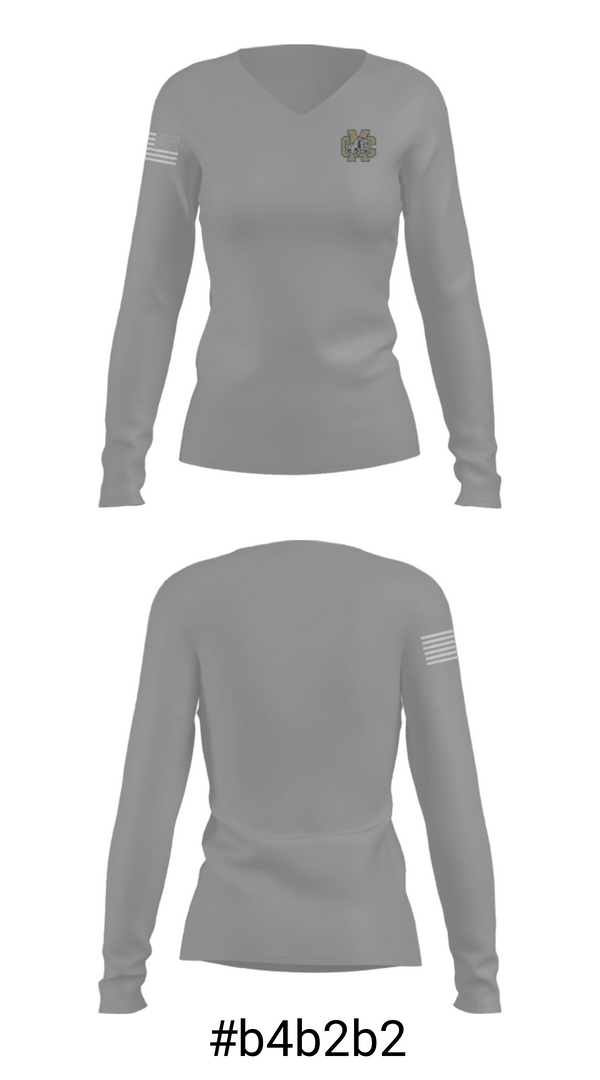 Women's Long Sleeve Vneck Shirt, Marlboro County High School Track, Track & Field, Teamtime, Team time, sublimation, custom sports apparel, team uniforms, spirit wear, spiritwear, sports uniforms, custom shirts, team store, custom team store, fundraiser sports, apparel fundraiser