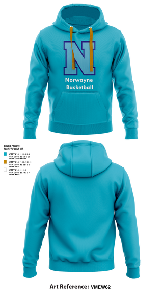 Hoodie, Norwayne Middle School Basketball, Men's Basketball, Teamtime, Team time, sublimation, custom sports apparel, team uniforms, spirit wear, spiritwear, sports uniforms, custom shirts, team store, custom team store, fundraiser sports, apparel fundraiser
