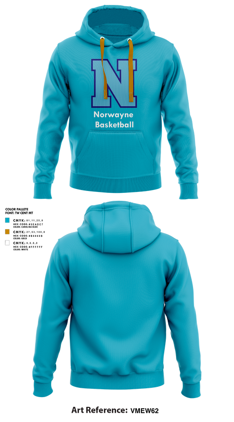 Hoodie, Norwayne Middle School Basketball, Men's Basketball, Teamtime, Team time, sublimation, custom sports apparel, team uniforms, spirit wear, spiritwear, sports uniforms, custom shirts, team store, custom team store, fundraiser sports, apparel fundraiser