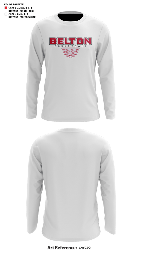 Long Sleeve Shooting Shirt, Belton High School Basketball, Women's Basketball, Teamtime, Team time, sublimation, custom sports apparel, team uniforms, spirit wear, spiritwear, sports uniforms, custom shirts, team store, custom team store, fundraiser sports, apparel fundraiser