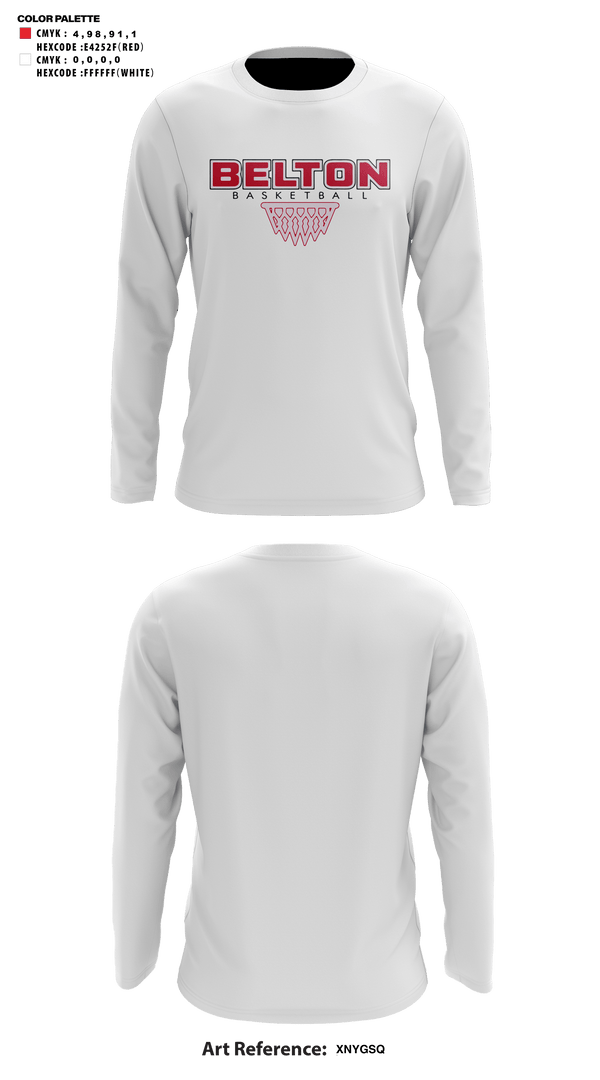 Long Sleeve Shooting Shirt, Belton High School Basketball, Women's Basketball, Teamtime, Team time, sublimation, custom sports apparel, team uniforms, spirit wear, spiritwear, sports uniforms, custom shirts, team store, custom team store, fundraiser sports, apparel fundraiser