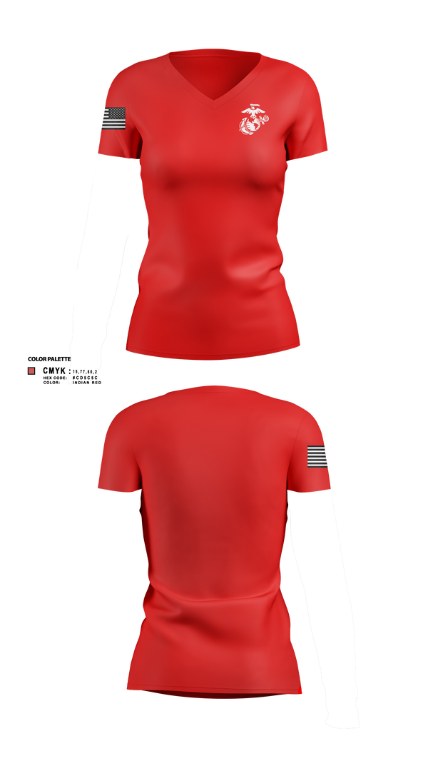 OPF 30432400 Women's Short Sleeve V-neck Shirt - 3