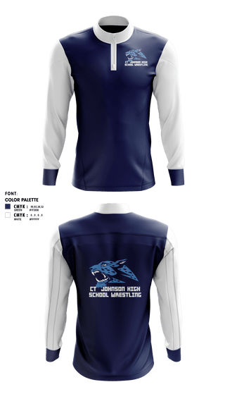 Quarter Zip Jacket, CT Johnson High School Wrestling, Wrestling, Teamtime, Team time, sublimation, custom sports apparel, team uniforms, spirit wear, spiritwear, sports uniforms, custom shirts, team store, custom team store, fundraiser sports, apparel fundraiser