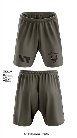Athletic Shorts With Pockets, 3/2CR Killer Troop, Army, Teamtime, Team time, sublimation, custom sports apparel, team uniforms, spirit wear, spiritwear, sports uniforms, custom shirts, team store, custom team store, fundraiser sports, apparel fundraiser