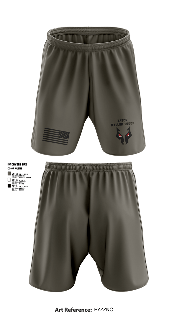 Athletic Shorts With Pockets, 3/2CR Killer Troop, Army, Teamtime, Team time, sublimation, custom sports apparel, team uniforms, spirit wear, spiritwear, sports uniforms, custom shirts, team store, custom team store, fundraiser sports, apparel fundraiser