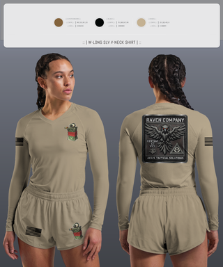 Womens Long Sleeve Vneck Shirt, RAVEN, , Teamtime, Team time, sublimation, custom sports apparel, team uniforms, spirit wear, spiritwear, sports uniforms, custom shirts, team store, custom team store, fundraiser sports, apparel fundraiser