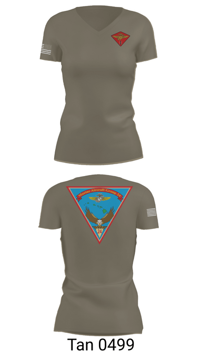 Marine Air Group 24 32391498 Women's Short Sleeve V-neck Shirt - 68