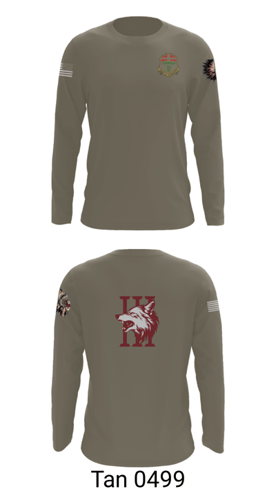 Apache company, 4-6 IN 88523274 Long Sleeve Performance Shirt - 66