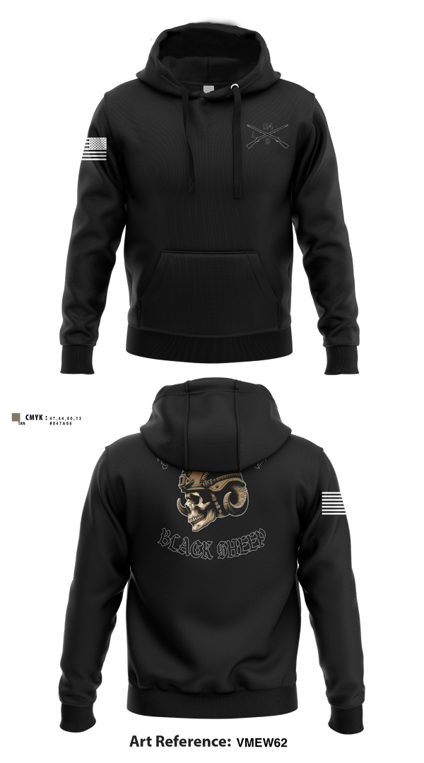 Hoodie, 3rd PLT Black SheepDelta company 114, Army, Teamtime, Team time, sublimation, custom sports apparel, team uniforms, spirit wear, spiritwear, sports uniforms, custom shirts, team store, custom team store, fundraiser sports, apparel fundraiser