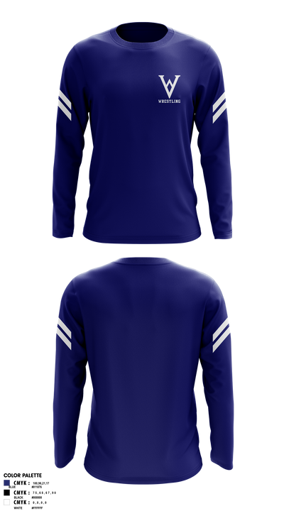 Winfield Youth Wrestling Club 41902136 Long Sleeve Rash Guard Shirt - 4