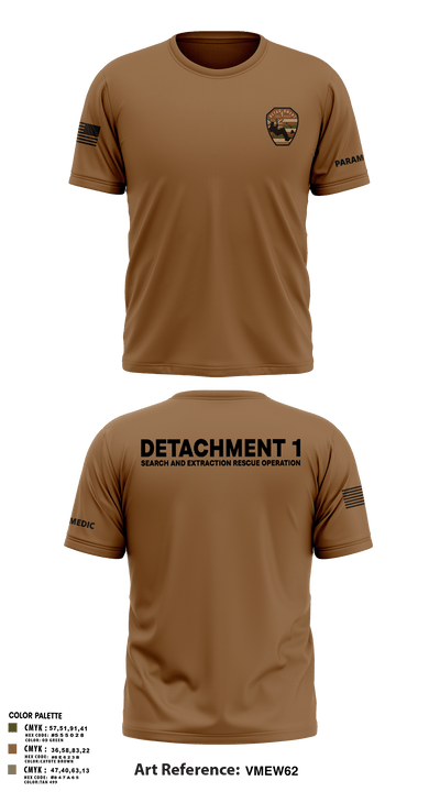 Detachment 1 27221981 Short Sleeve Performance Shirt - 14