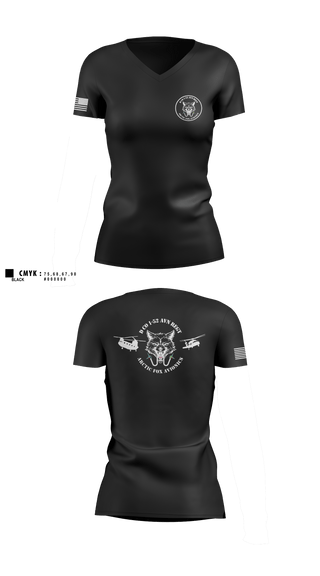 Womens Short Sleeve Vneck Shirt, D Co 2-13th AVN REGTD Co 1-52 AVN REGTD Co 1-52 AVN REGT, , Teamtime, Team time, sublimation, custom sports apparel, team uniforms, spirit wear, spiritwear, sports uniforms, custom shirts, team store, custom team store, fundraiser sports, apparel fundraiser