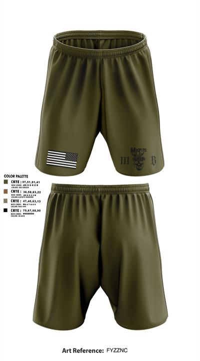 3B 1-325 AIR, 2BCT, 82ND ABN DIV 78191368 Athletic Shorts With Pockets - 105