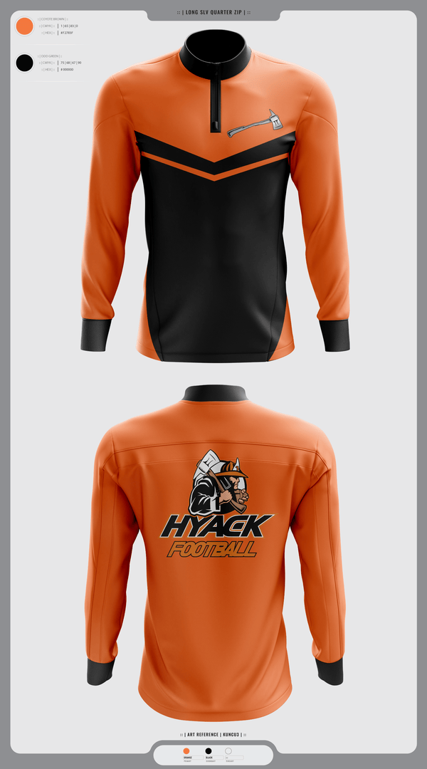 Quarter Zip Jacket, Hyacks Football, Football, Teamtime, Team time, sublimation, custom sports apparel, team uniforms, spirit wear, spiritwear, sports uniforms, custom shirts, team store, custom team store, fundraiser sports, apparel fundraiser