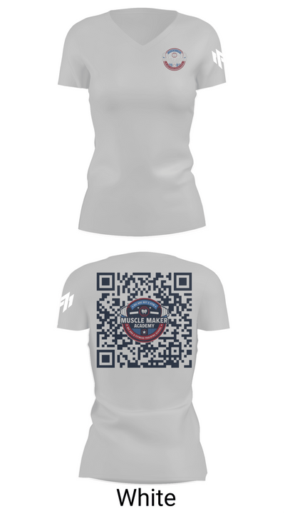 Muscle Maker Academy 31935817 Women's Short Sleeve V-neck Shirt - 19
