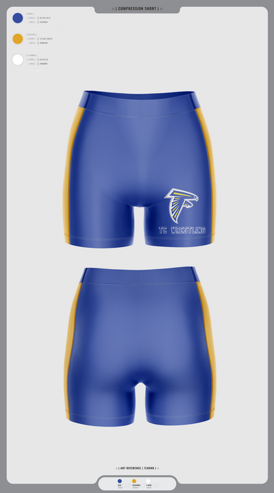 Todd County High School Wrestling 85691446 Men's Compression Shorts - 20