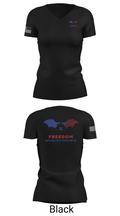 FREEDOM WILDLIFE EXPERTS 87096730 Women's Short Sleeve V-neck Shirt - 38