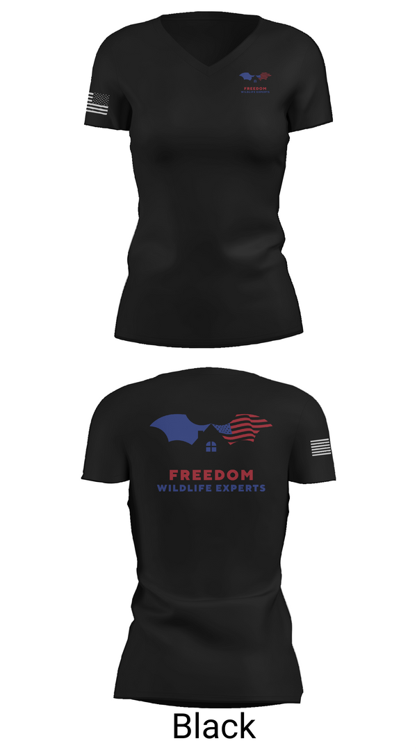 Womens Short Sleeve Vneck Shirt, FREEDOM WILDLIFE EXPERTS, , Teamtime, Team time, sublimation, custom sports apparel, team uniforms, spirit wear, spiritwear, sports uniforms, custom shirts, team store, custom team store, fundraiser sports, apparel fundraiser