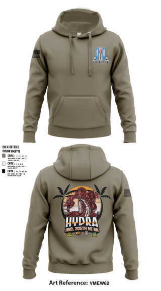 Hoodie, HHD 205th MI BN, Army, Teamtime, Team time, sublimation, custom sports apparel, team uniforms, spirit wear, spiritwear, sports uniforms, custom shirts, team store, custom team store, fundraiser sports, apparel fundraiser