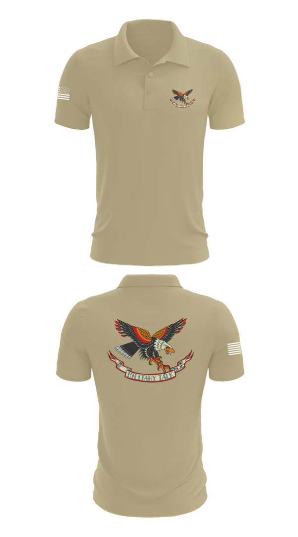 Short Sleeve Performance Polo, Military Talk by JC, Army, Teamtime, Team time, sublimation, custom sports apparel, team uniforms, spirit wear, spiritwear, sports uniforms, custom shirts, team store, custom team store, fundraiser sports, apparel fundraiser