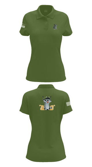 Womens Short Sleeve Performance Polo, 2-2 B Co., Army, Teamtime, Team time, sublimation, custom sports apparel, team uniforms, spirit wear, spiritwear, sports uniforms, custom shirts, team store, custom team store, fundraiser sports, apparel fundraiser