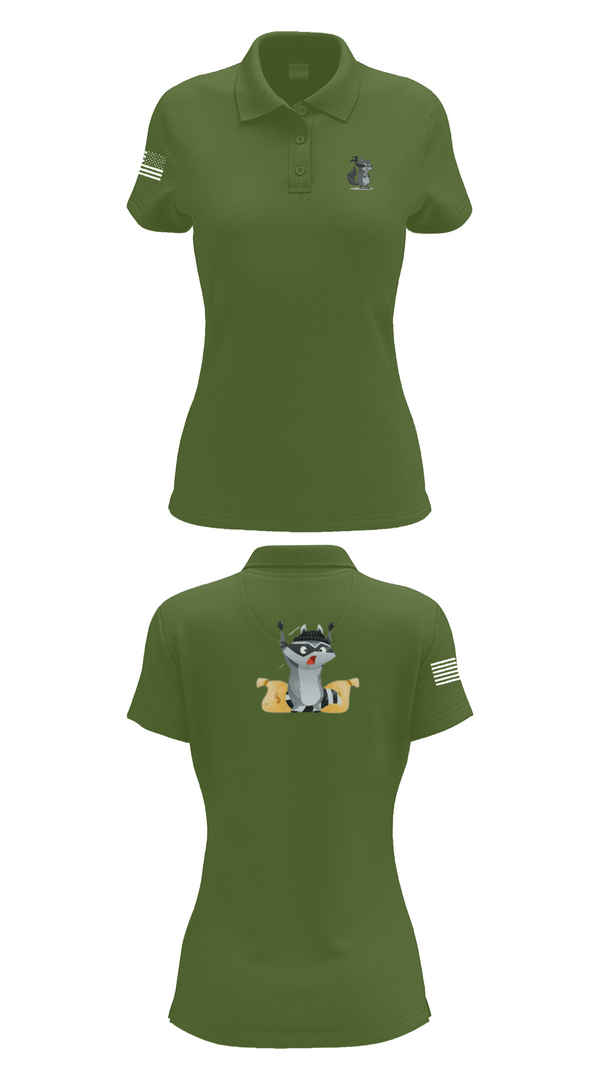 Womens Short Sleeve Performance Polo, 2-2 B Co., Army, Teamtime, Team time, sublimation, custom sports apparel, team uniforms, spirit wear, spiritwear, sports uniforms, custom shirts, team store, custom team store, fundraiser sports, apparel fundraiser