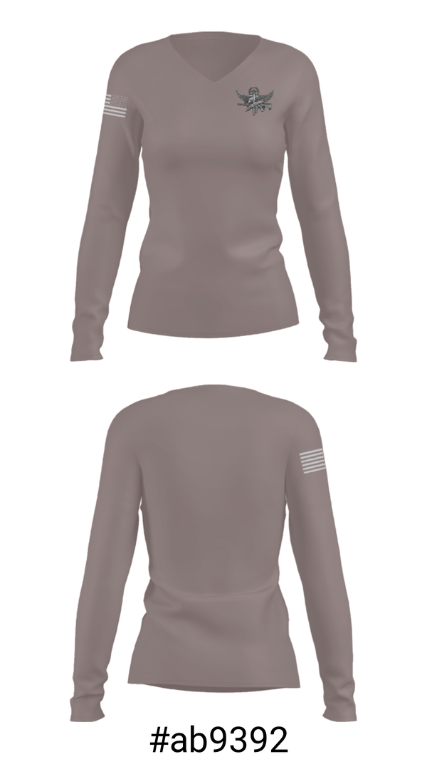 Women's Long Sleeve Vneck Shirt, Joliet Police Special Operations Squad, Police, Teamtime, Team time, sublimation, custom sports apparel, team uniforms, spirit wear, spiritwear, sports uniforms, custom shirts, team store, custom team store, fundraiser sports, apparel fundraiser