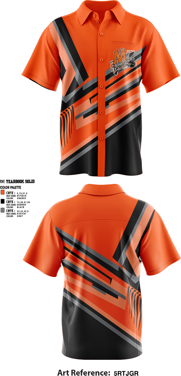 Short Sleeve Bowling Jersey, Minooka Community High School-South Campus Bowling, Bowling, Teamtime, Team time, sublimation, custom sports apparel, team uniforms, spirit wear, spiritwear, sports uniforms, custom shirts, team store, custom team store, fundraiser sports, apparel fundraiser