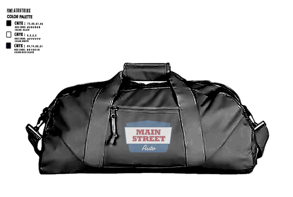 Duffle Bag, Main Street Automotive, , Teamtime, Team time, sublimation, custom sports apparel, team uniforms, spirit wear, spiritwear, sports uniforms, custom shirts, team store, custom team store, fundraiser sports, apparel fundraiser